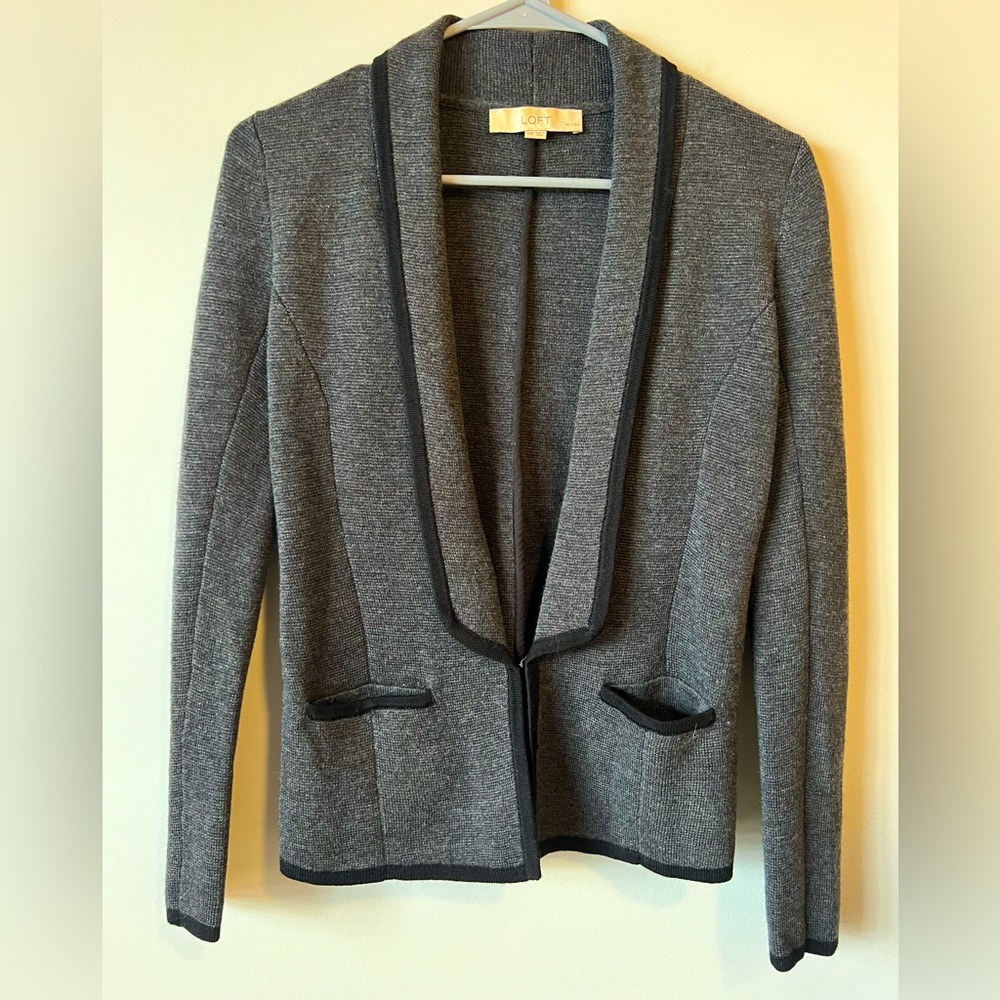 Gray Loft Medium Weight Cardigan Jacket